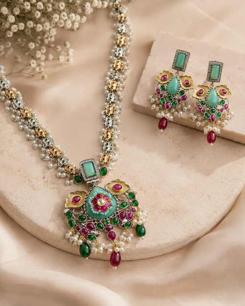 Celestial Garden Statement Necklace Set