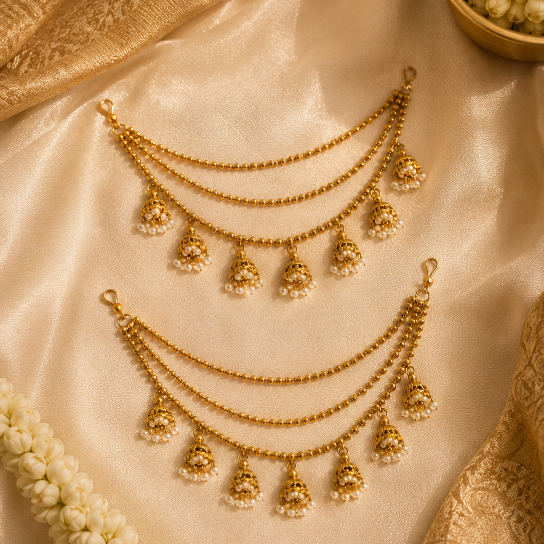 Jhumka Heirloom Ear Chain