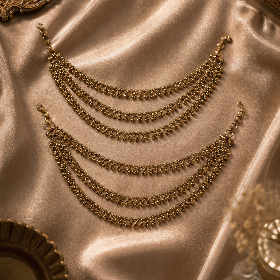 Ghungroo Heirloom Ear Chain