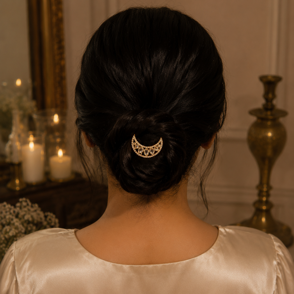 Celestial Crystal Hair Jewels - Sun and Moon