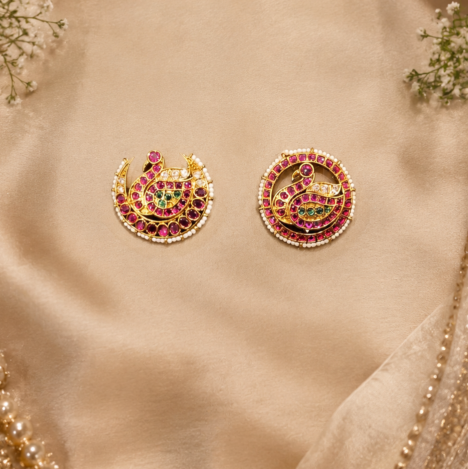 Celestial Swan Hair Jewels - Sun and Moon