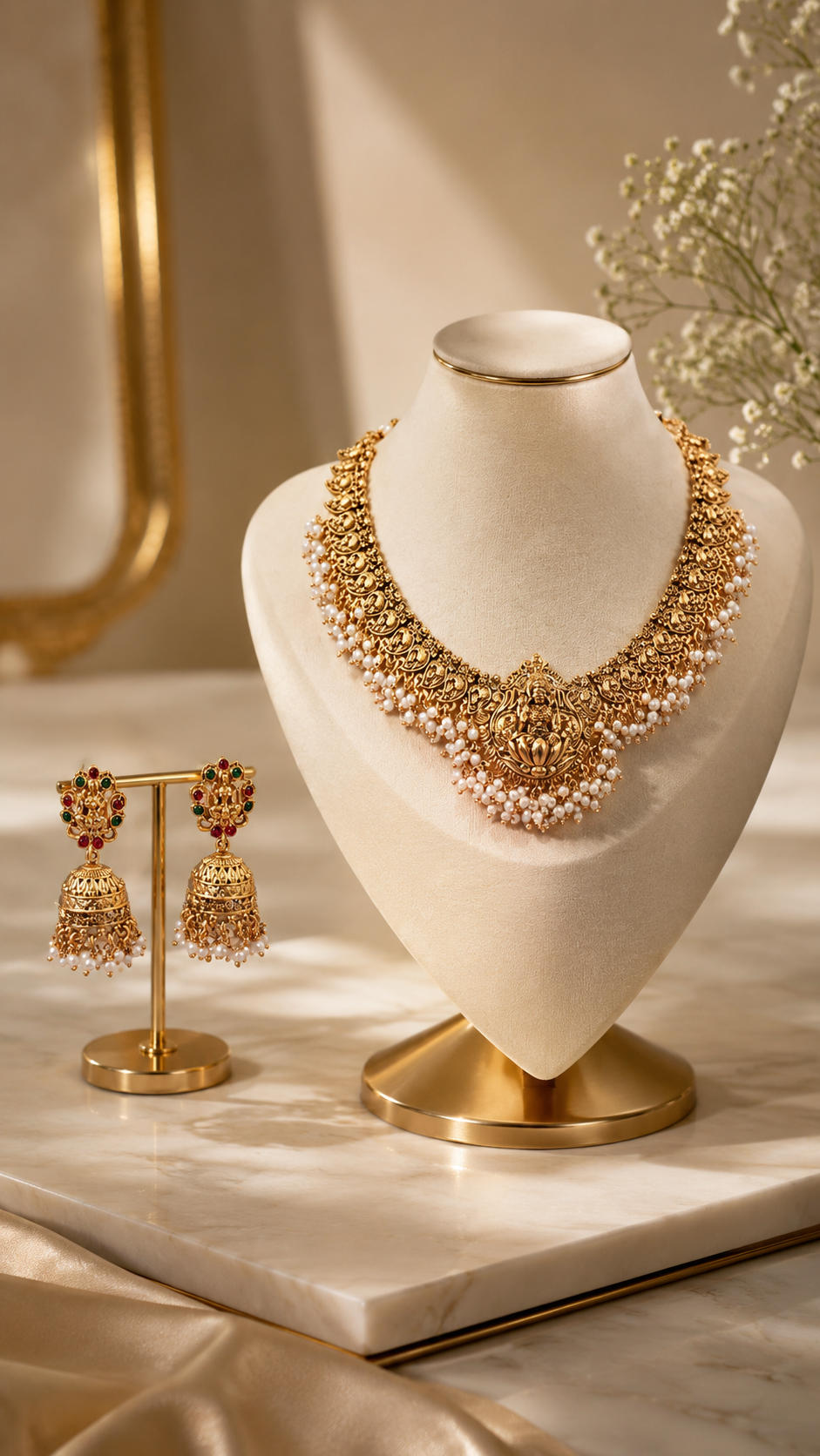 Mahalakshmi Heritage Temple Necklace Set