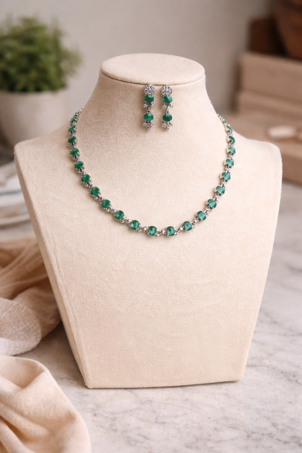 Green Cubic Zirconia Set