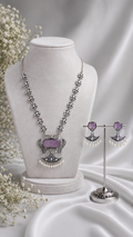 Amethyst Mist Statement Necklace Set