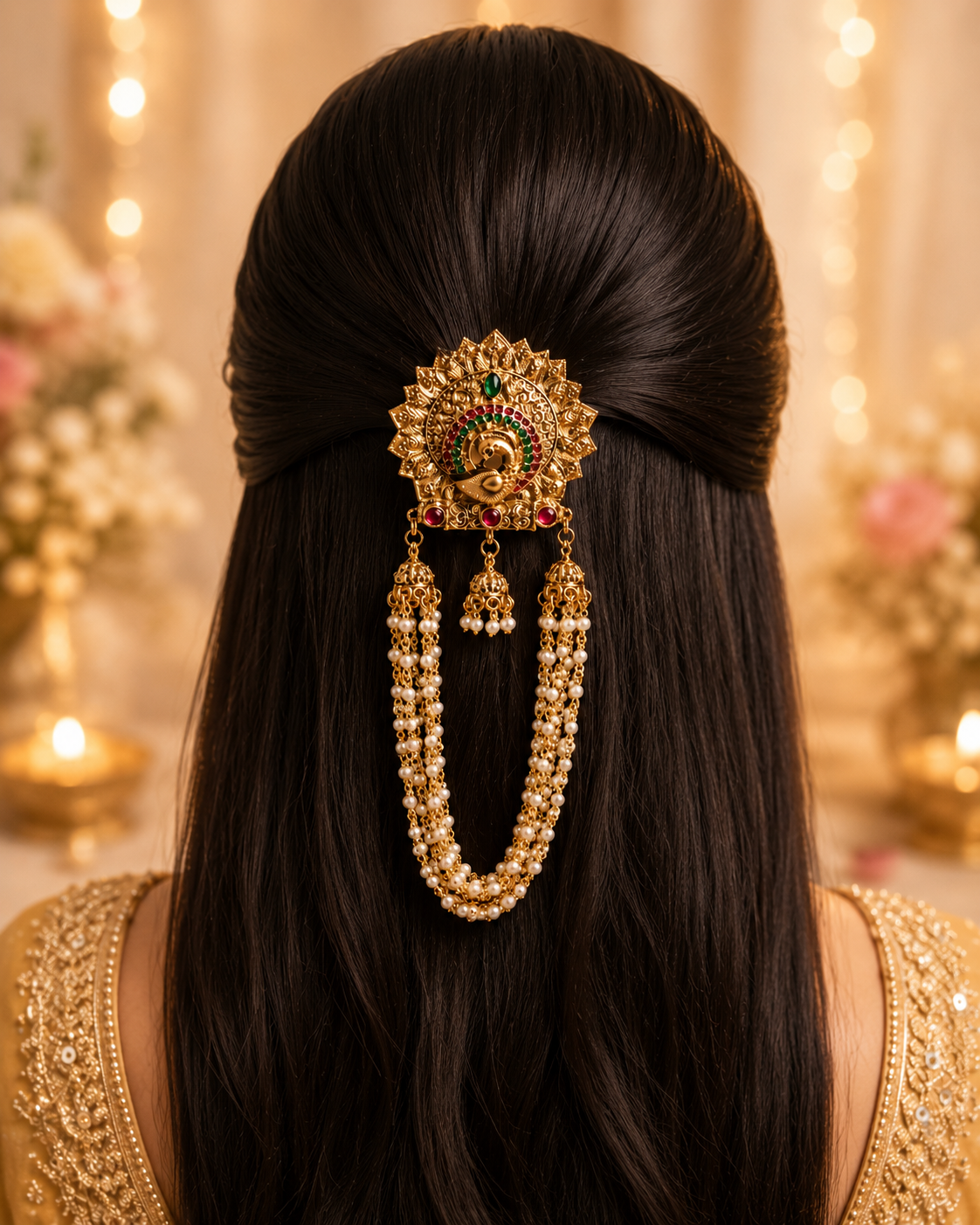 Celestial Peacock Hair Adornment