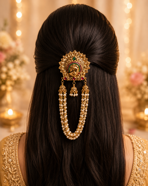 Celestial Peacock Hair Adornment