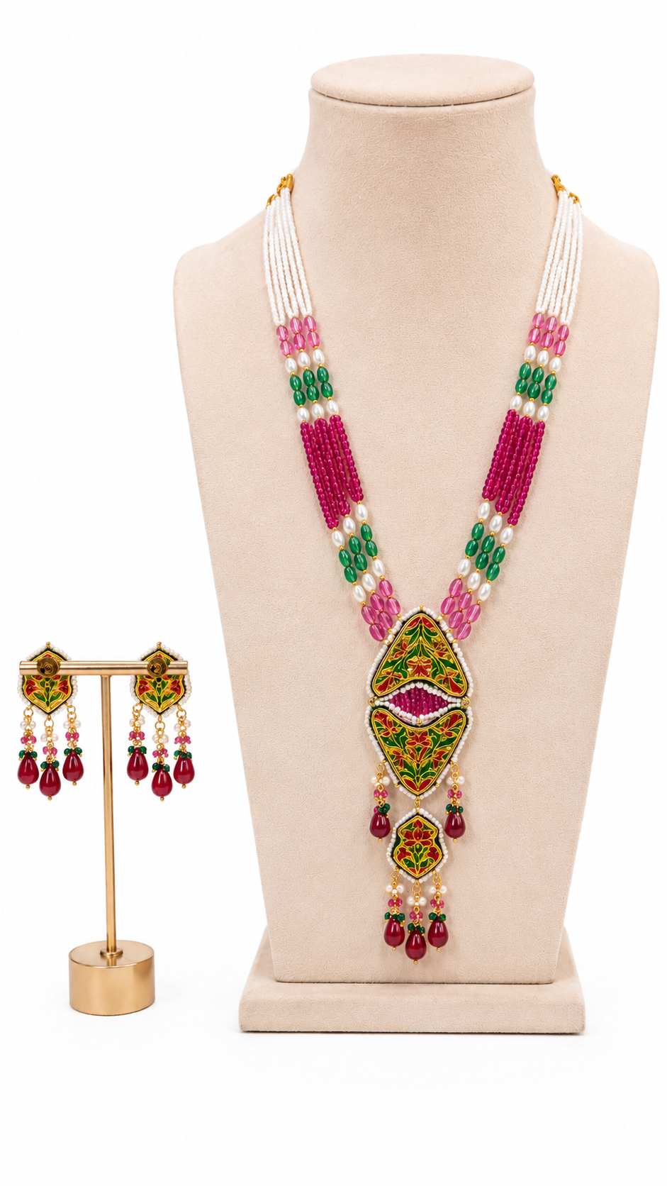 Rangrez Rajasthani Meenakari Necklace Set