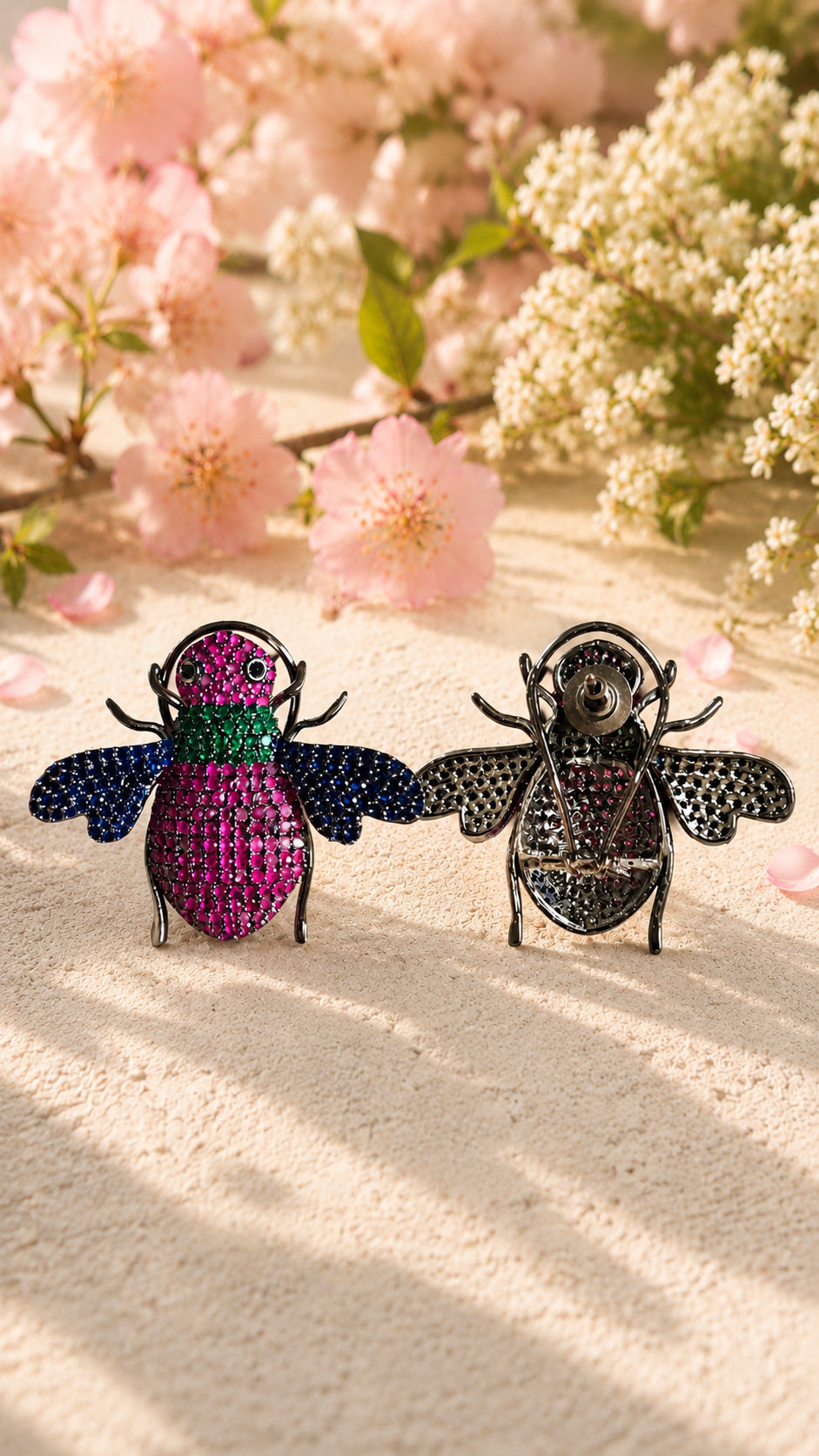 Crystal Bee Statement Earrings