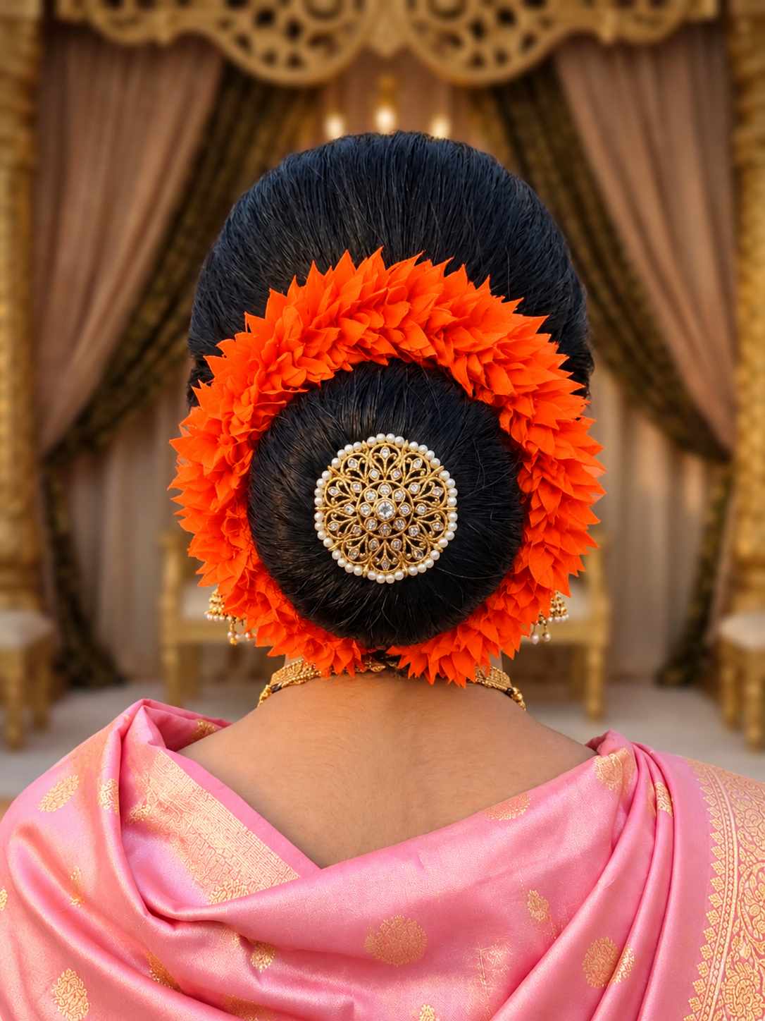 Handcrafted Fabric Kanakambaram Gajra