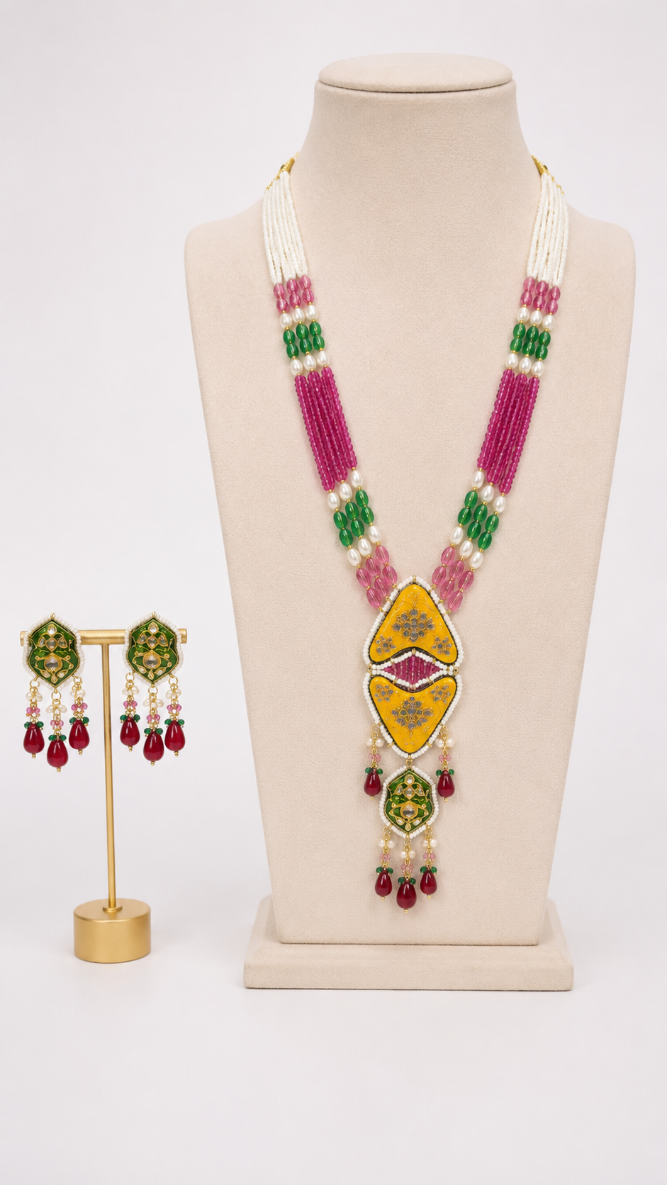 Rangrez Rajasthani Meenakari Necklace Set