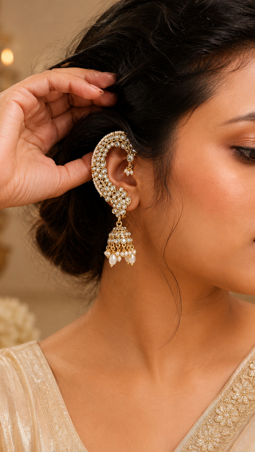 Noor Chand Ear Cuff Jhumkas
