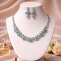 Turquoise Floral Elegance Necklace Set