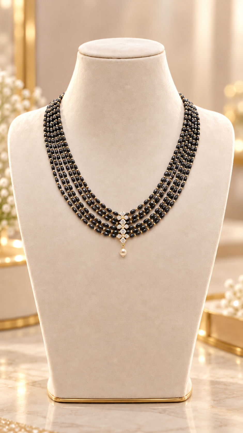 Noir Celeste Multi-Strand Necklace Set