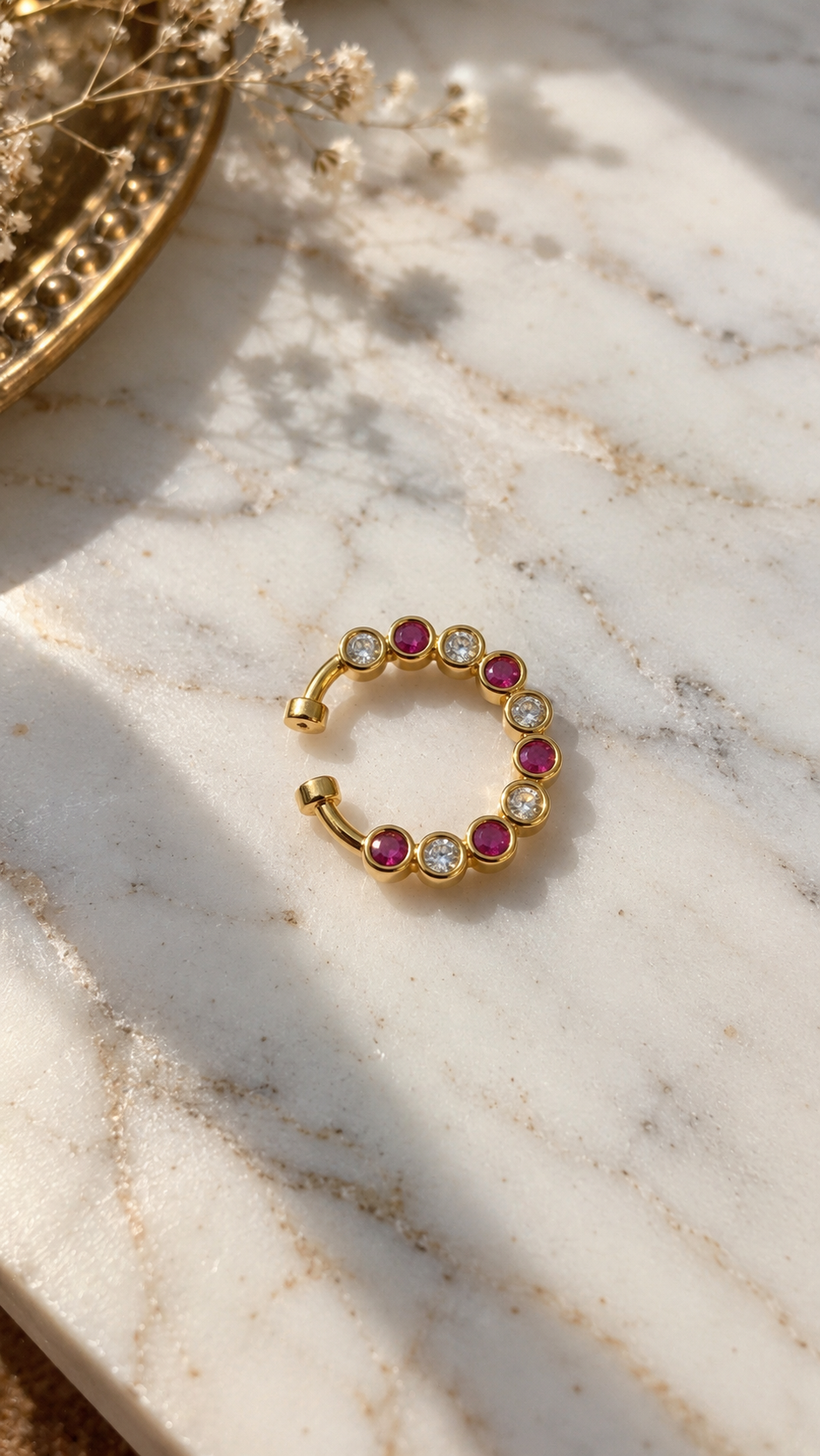Classic Stone Nose Ring