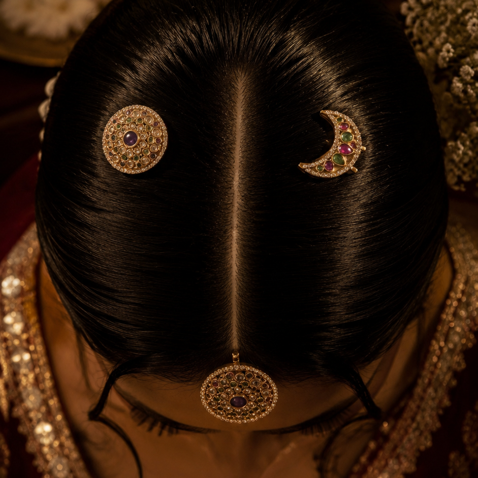 Celestial Heritage Hair Jewels - Sun and Moon