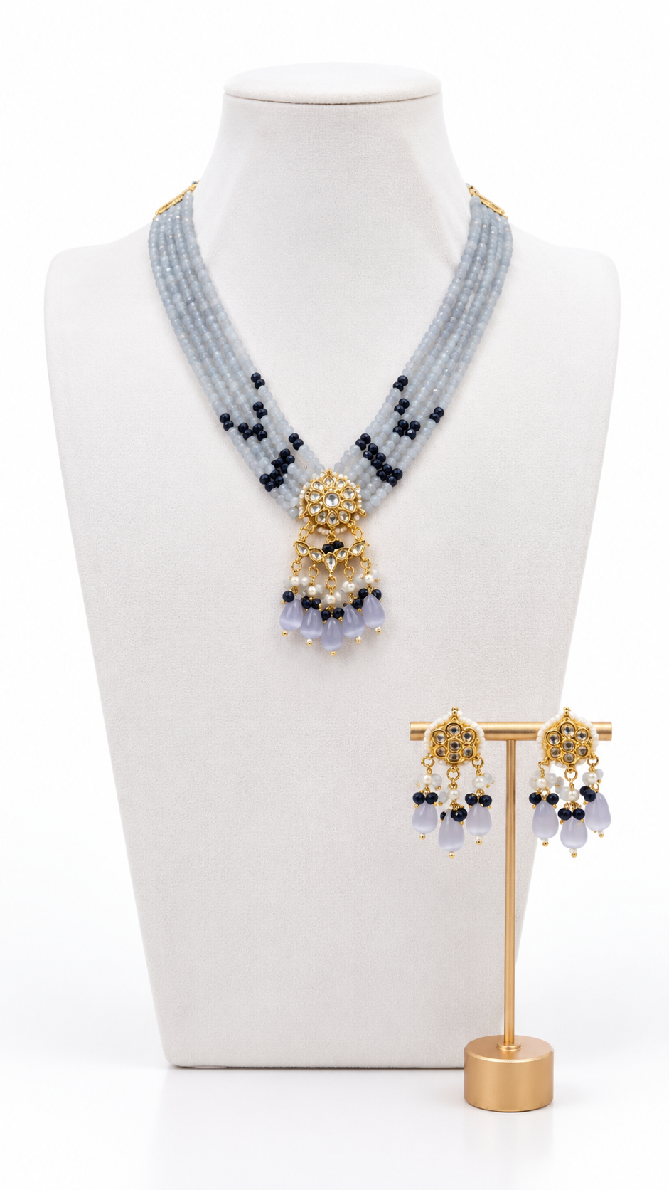 Meher Kundan Beaded Necklace Set