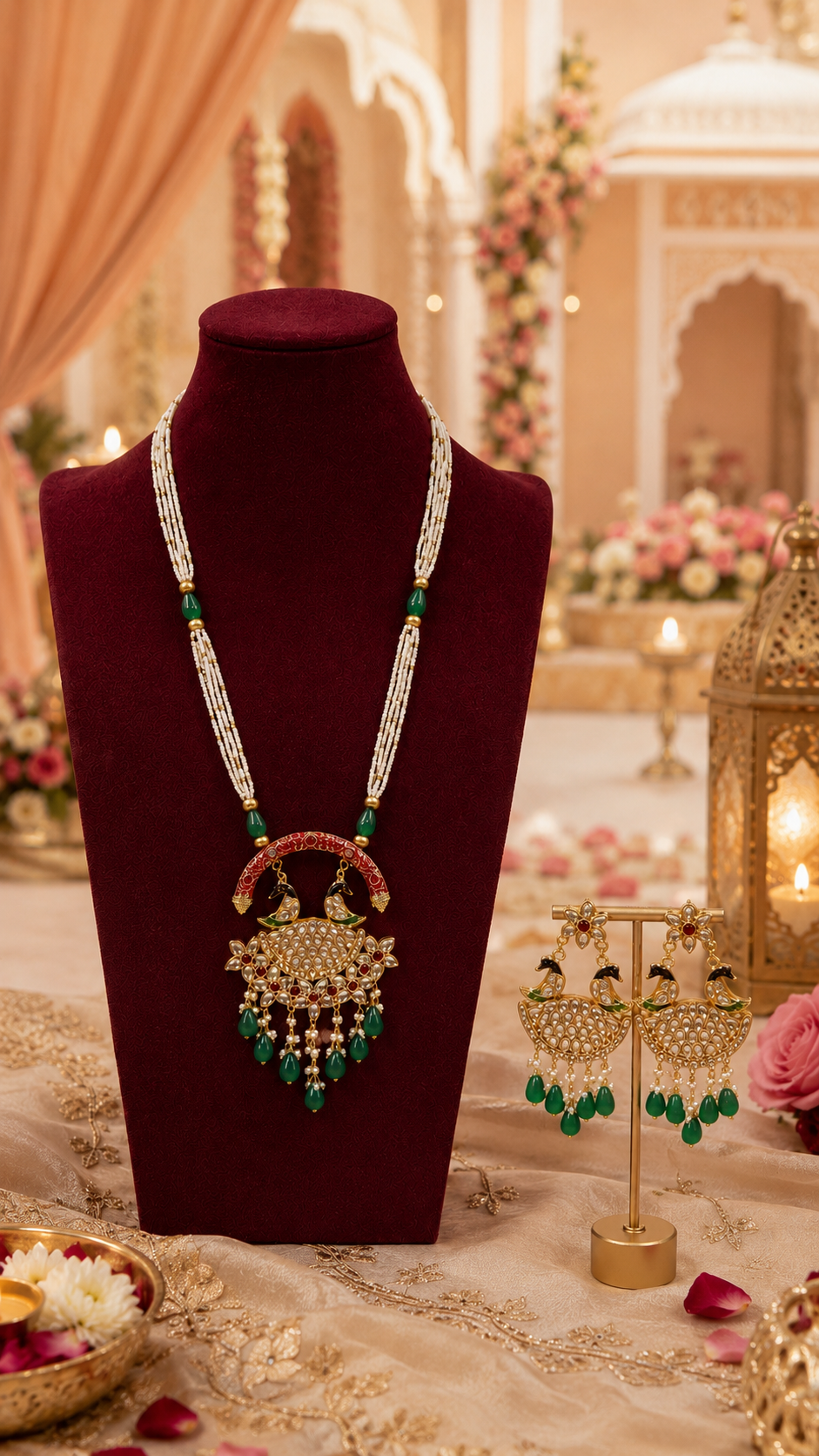 Mayura Rajwadi Heritage Necklace Set