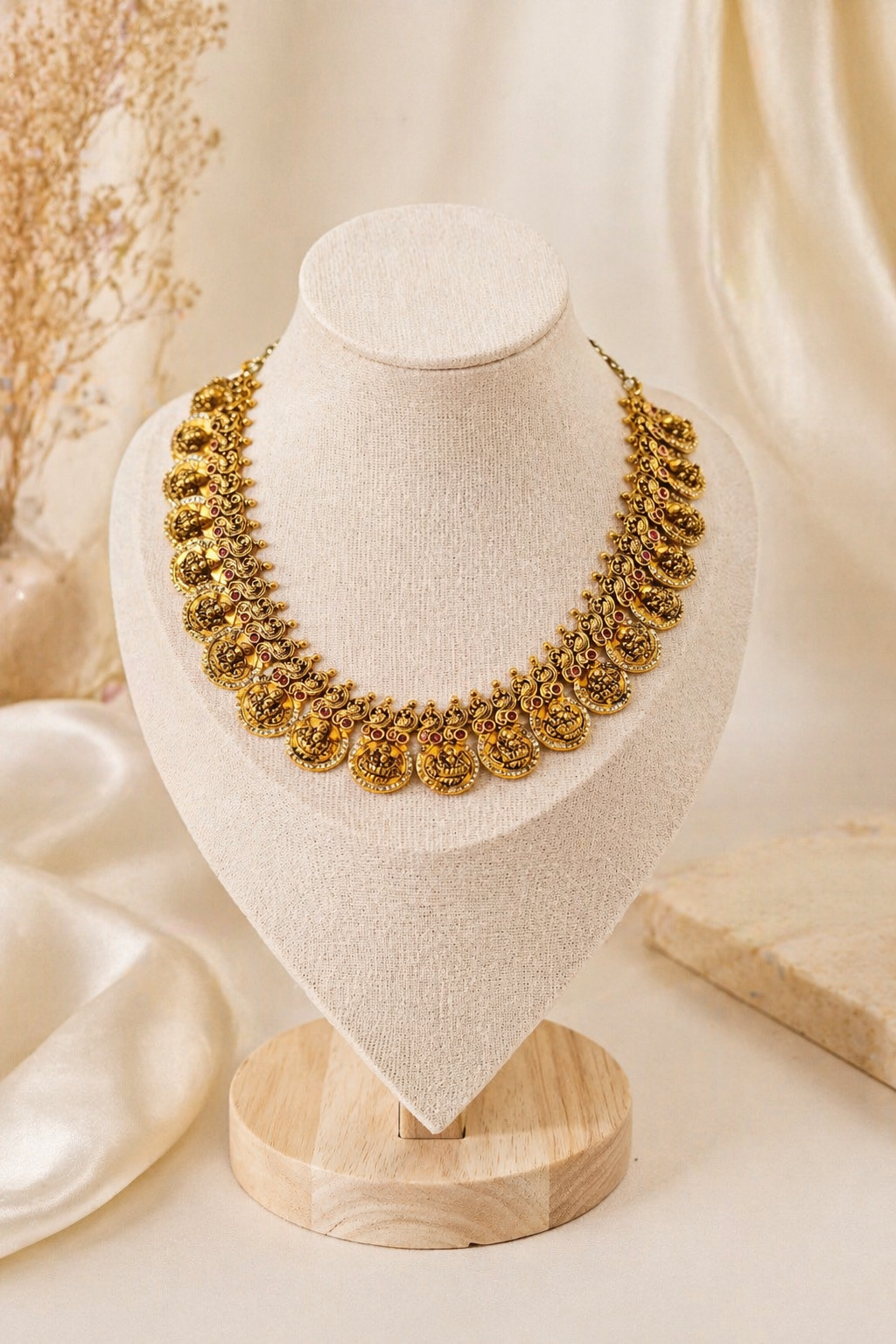 Antique Finish Lakshmi Choker Set