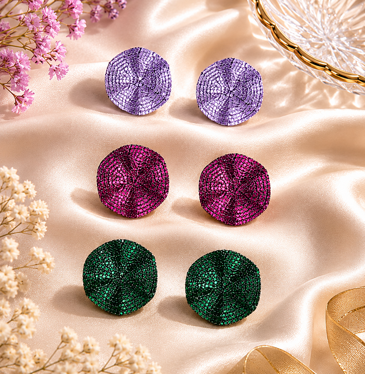 Celeste Pavé Statement Studs
