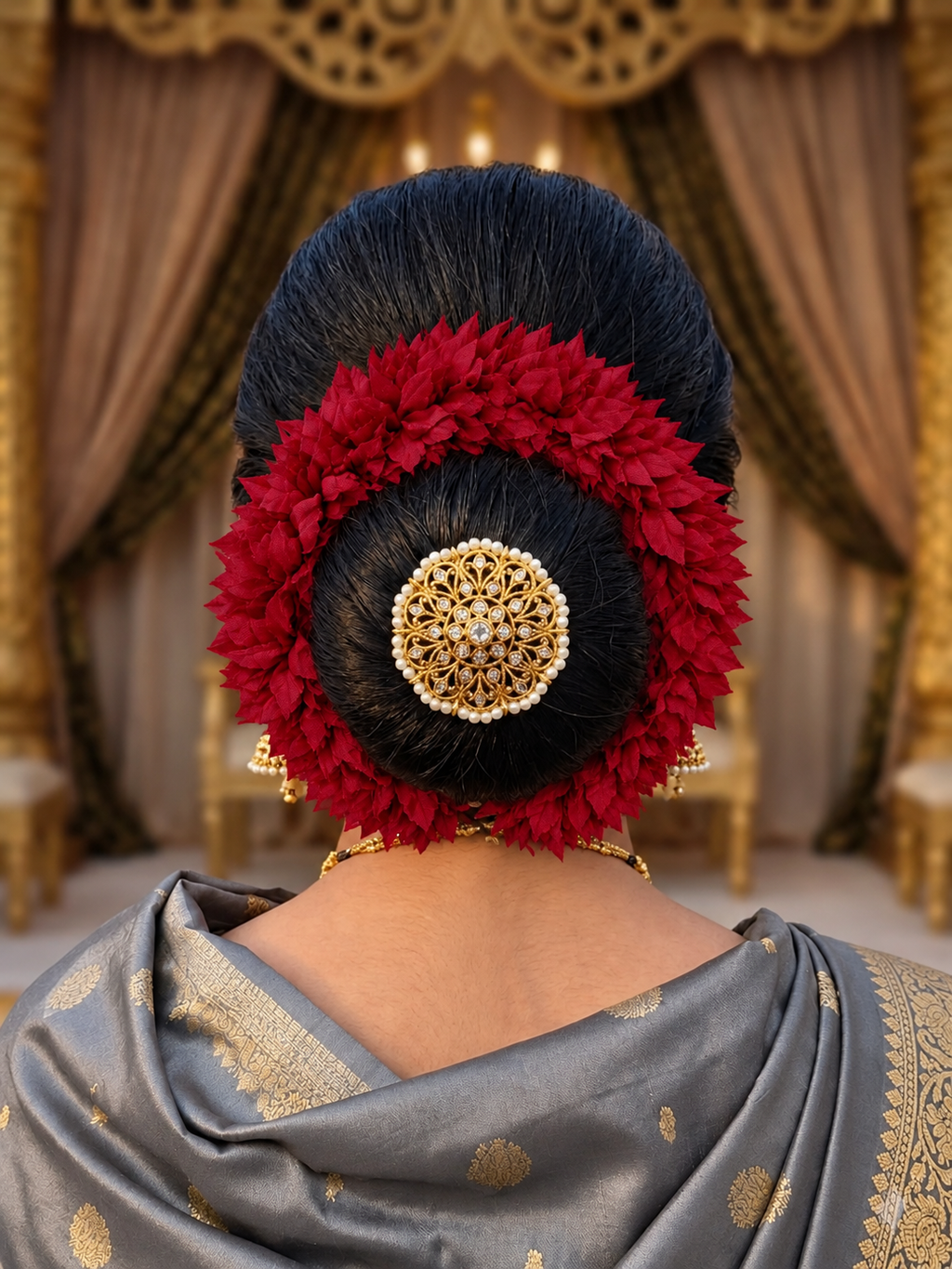 Handcrafted Fabric Sevanthi Gajra