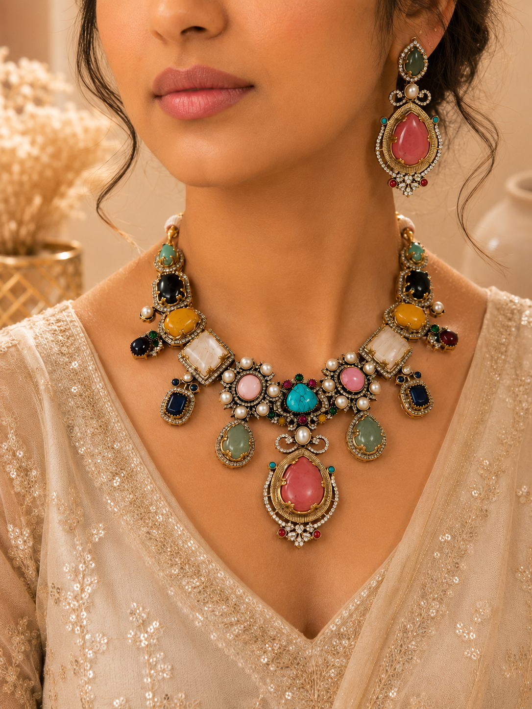 Regal Heirloom Statement Necklace Set