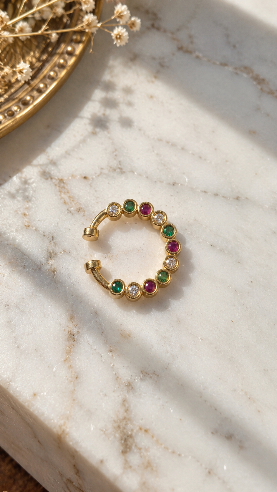 Classic Stone Nose Ring