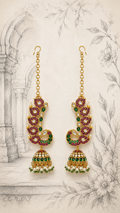 Mayurangana Ear Chain Jhumkas