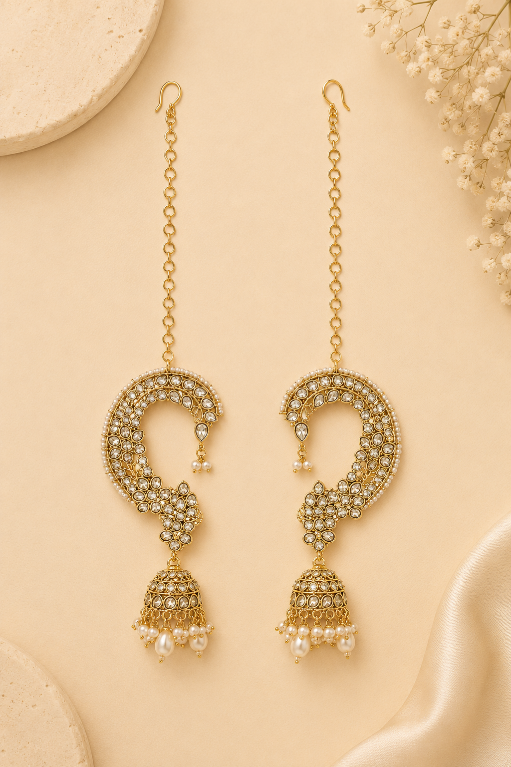Noor Chand Ear Cuff Jhumkas