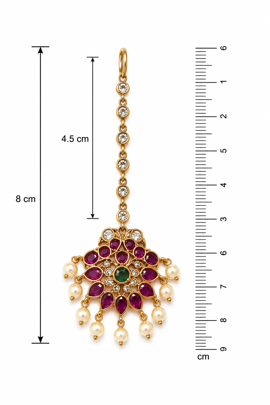 Mayura Ruby Hair Adornment