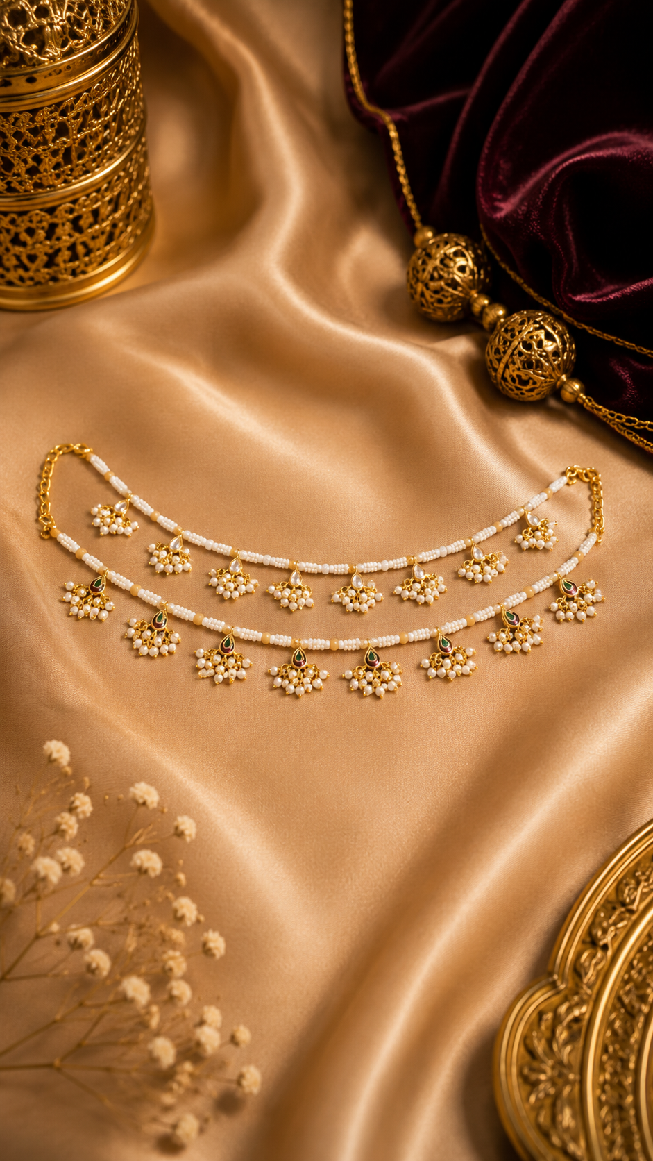Ivory Raaga Kundan Anklet