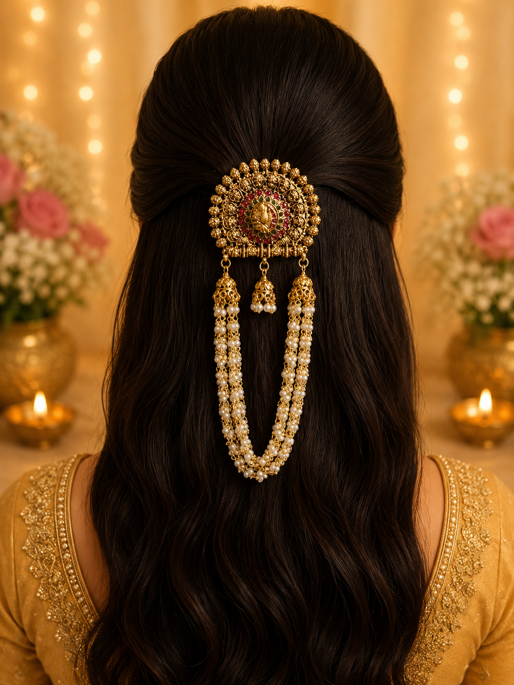 Regal Peacock Hair Adornment