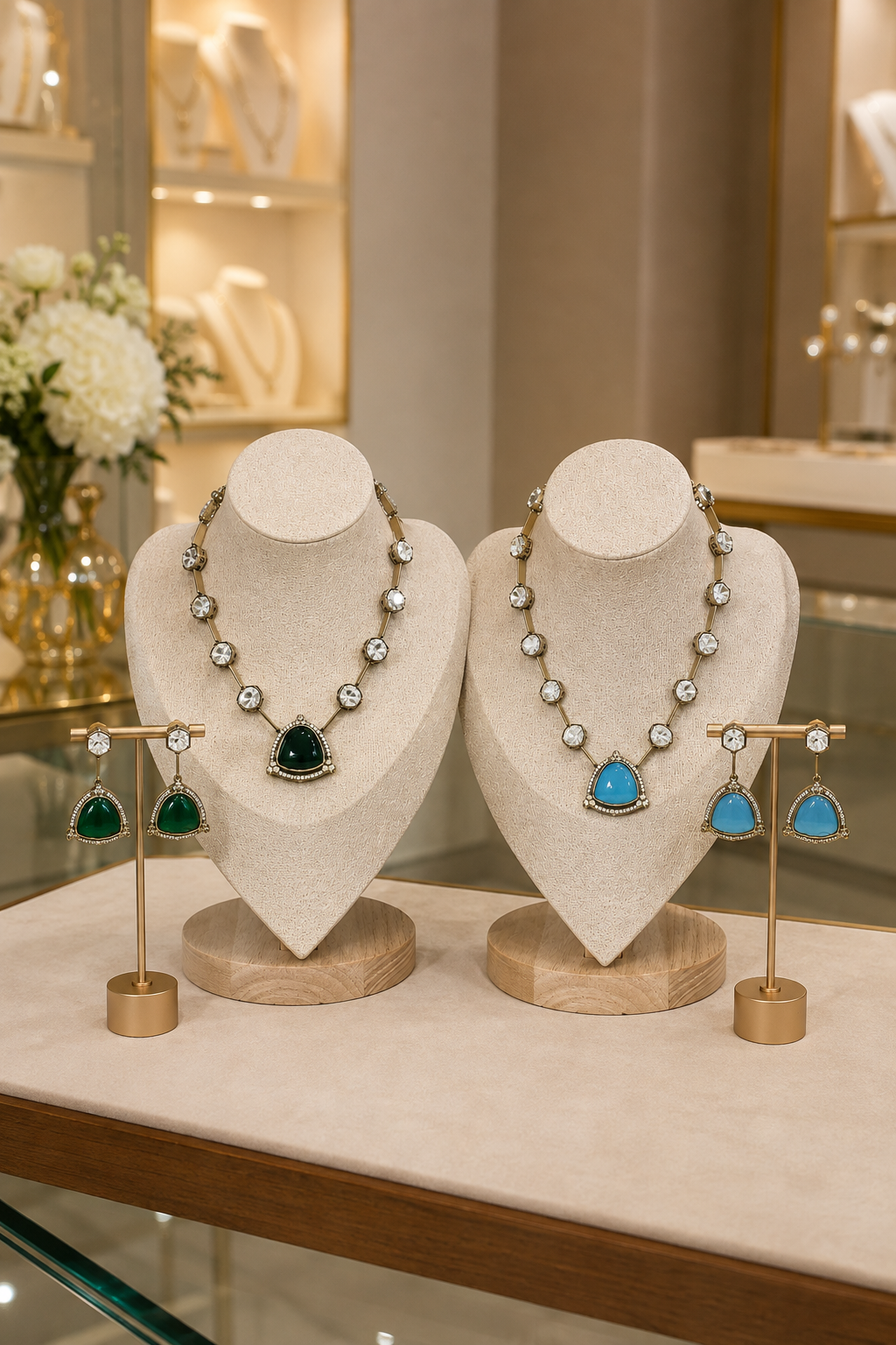 Aurelia Polki-Inspired Necklace Set