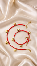 Celeste Beaded Anklet – Orange