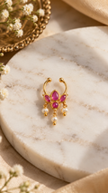 Lotus Pearl Nose Ring