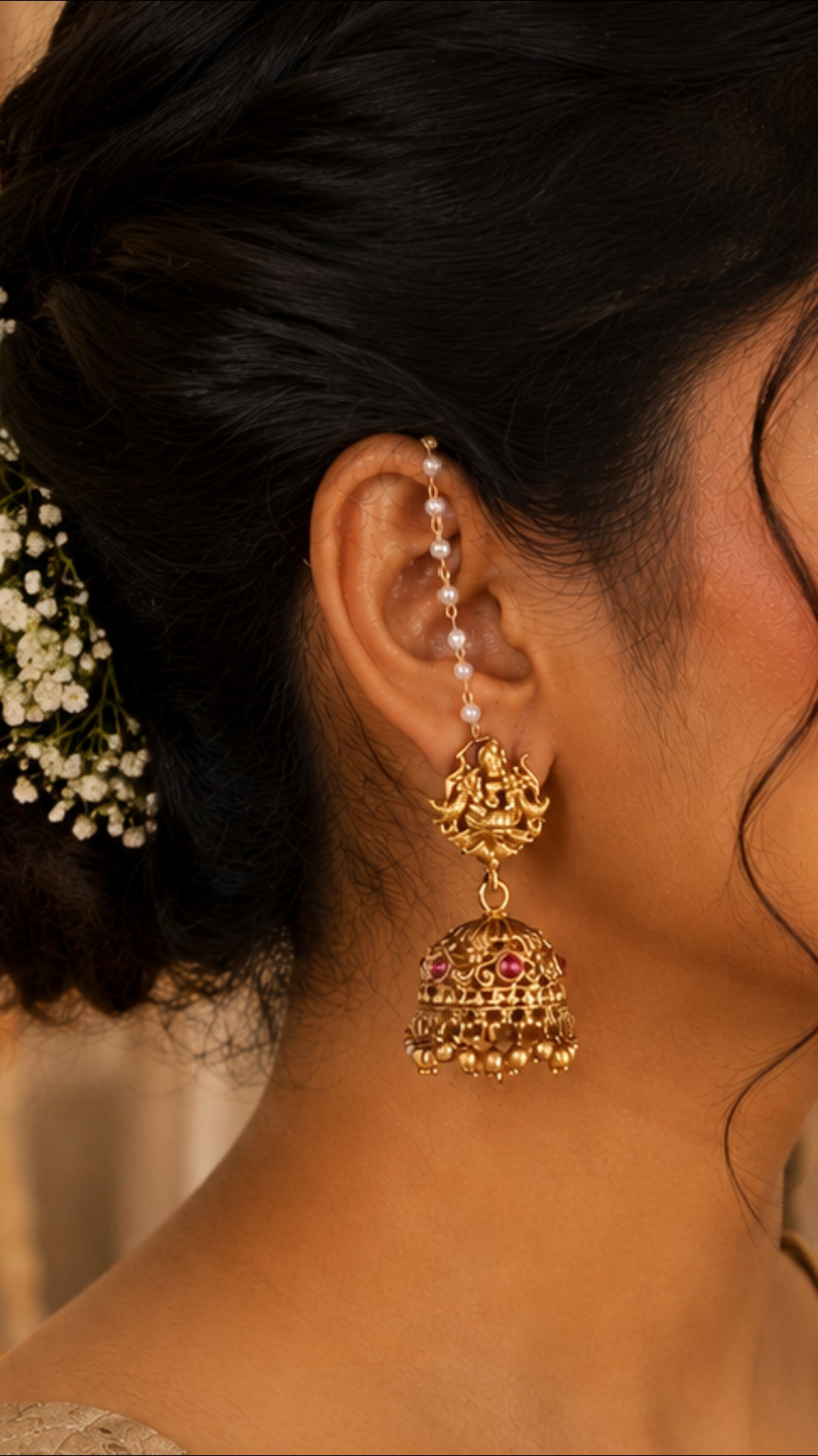 Pearl Grace Earring Support Chain